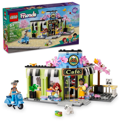 LEGO Friends Heartlake City Café Shop Toy for Kids, Bakery Building Set, Birthday Gift Idea for Girls and Boys Ages 6 Years and Up with 3 Mini Dolls