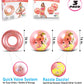 Mozlly Rose Gold Inflatable Beach Balls and Pool Float Tube Bundle - Premium Swim Ring Pool Float and Glitter Beach Ball Set, Fun Pool Floats