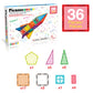 PicassoTiles Magnetic Tiles Rocket Set Construction Toy Magnet Building Block Engineering STEM Learning Child Brain Development Stacking Kit Window