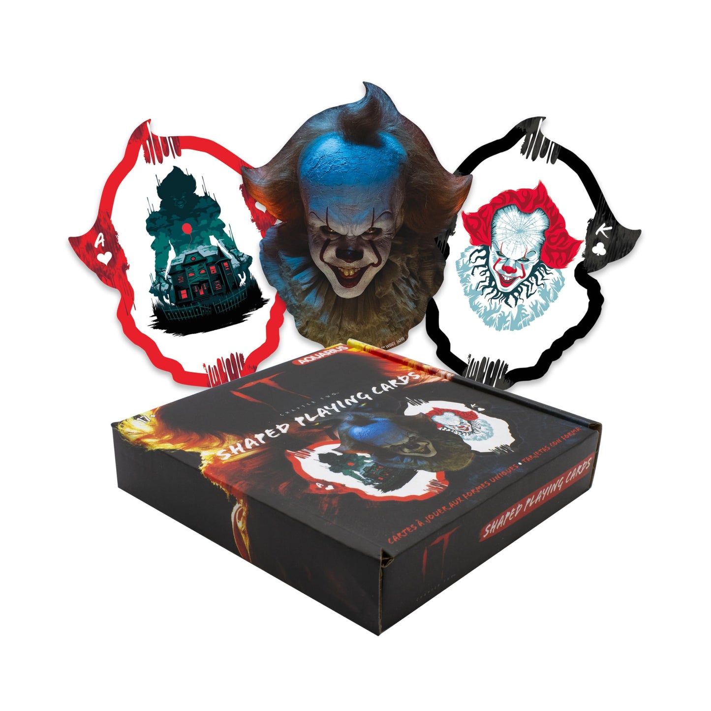 AQUARIUS IT Chapter 2 Shaped Playing Cards - IT Chapter 2 Themed Deck of Cards for Your Favorite Card Games - Officially Licensed IT Movie Merchandise