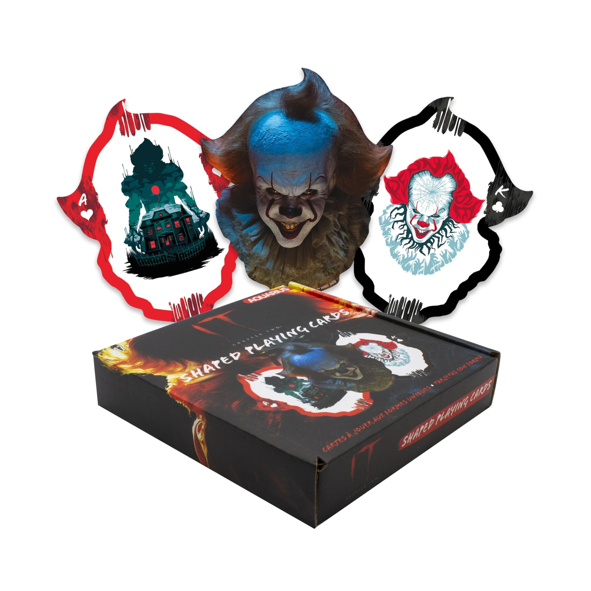 AQUARIUS IT Chapter 2 Shaped Playing Cards - IT Chapter 2 Themed Deck of Cards for Your Favorite Card Games - Officially Licensed IT Movie Merchandise