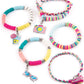Make It Real - Summer Vibes Heishi Bead Bracelets - DIY Charm Bracelet Making Kit with Case - Friendship Bracelet Kit with Beads, Charms & Thread