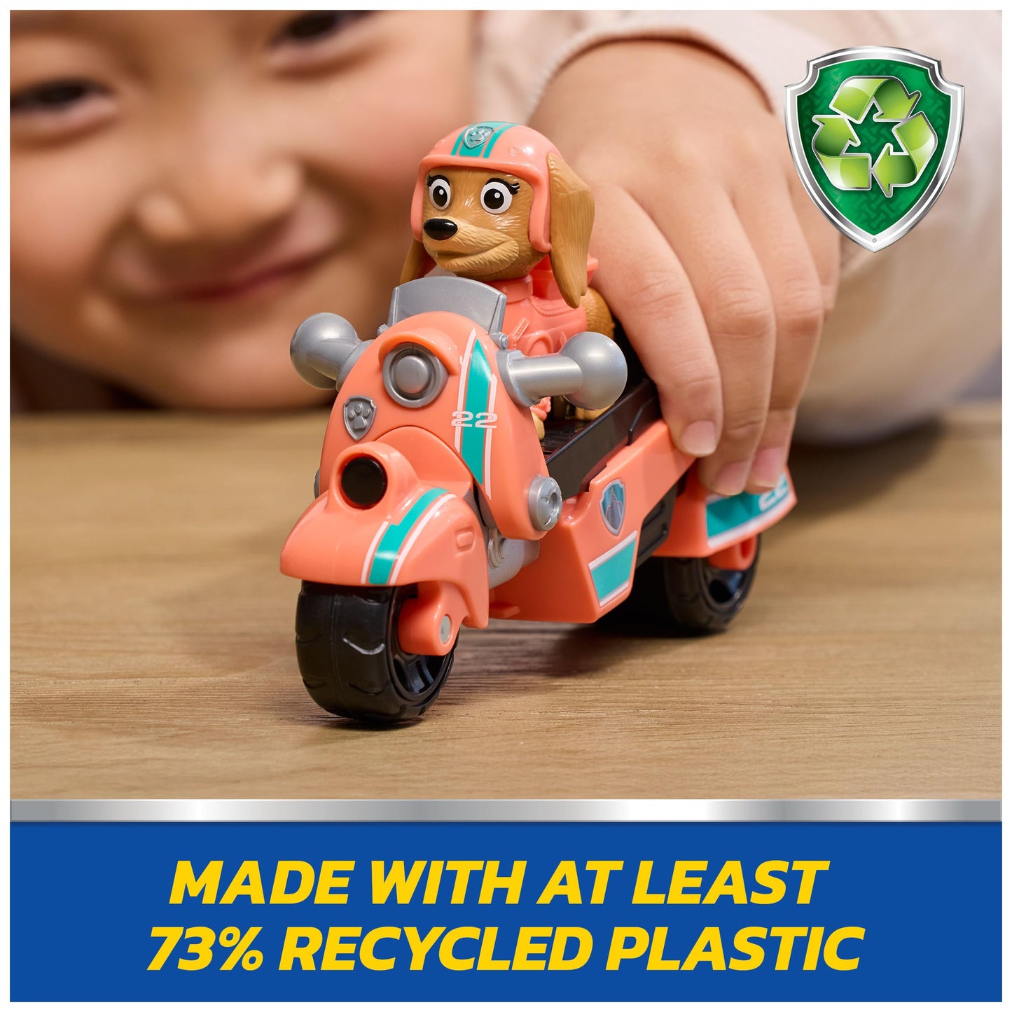 PAW Patrol - Liberty's Rescue Motorcycle with Toy Figure (Basic Vehicle), Authentic Details, Toy Motorcycle for Children from 3 Years