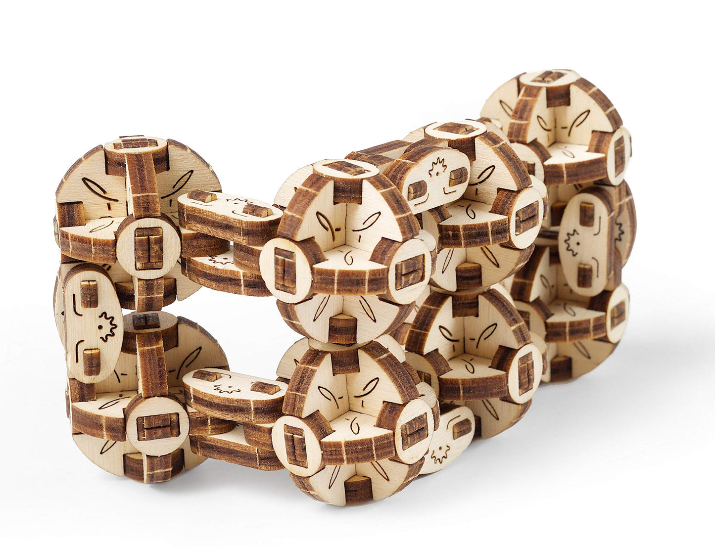 UGEARS Flexi-Cubus Brainteaser, 3D Mechanical Model, Wooden Puzzle - Ideal Gift for Adults and Teens