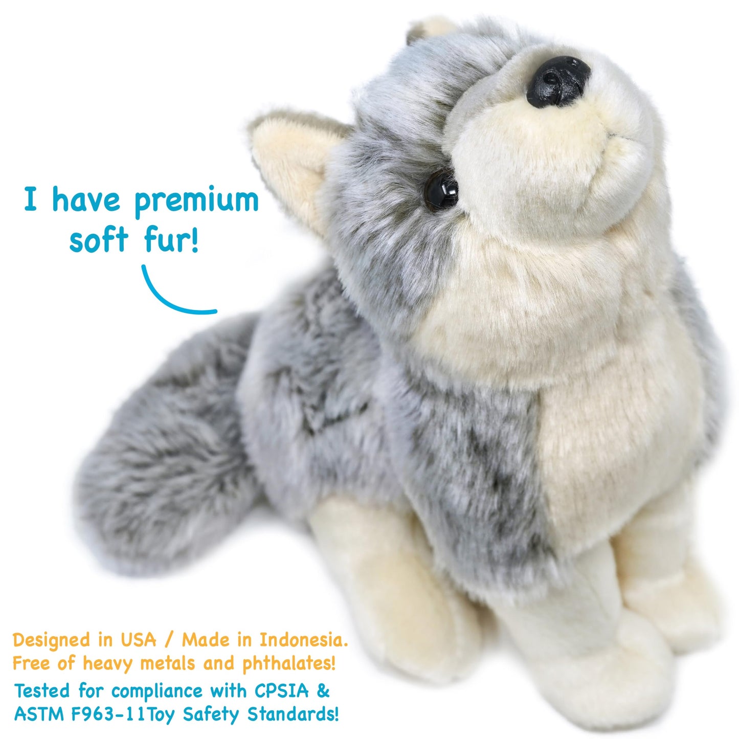 TigerHart Wolcott The Wolf - 11 Inch Stuffed Animal Plush