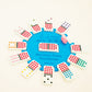 CHH Mexican Train Center Piece with Accessories, (up to 12 Players)