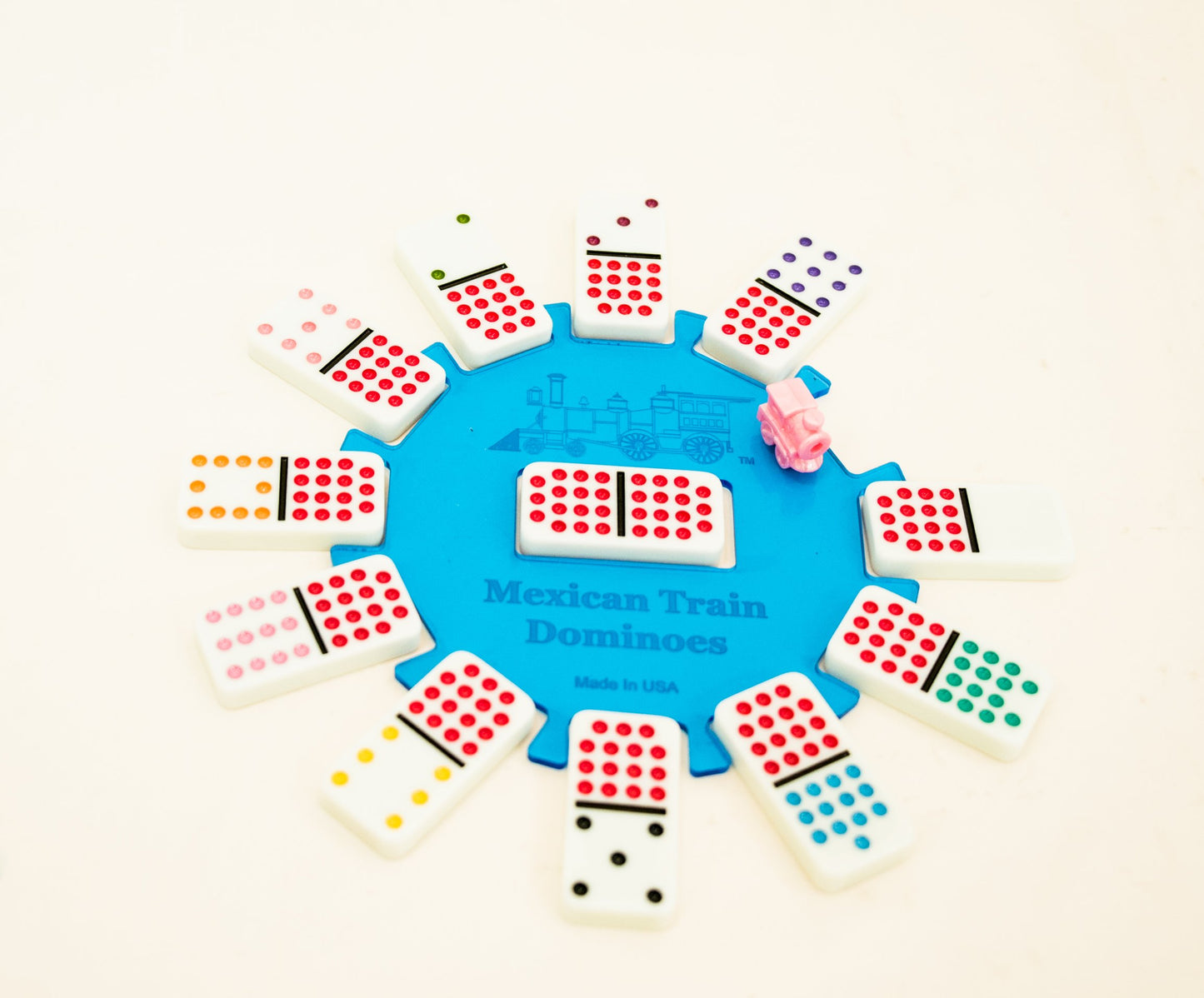 CHH Mexican Train Center Piece with Accessories, (up to 12 Players)
