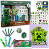 Minecraft Stationery Set for Boys - Bundle with Video Game Notebook, Stickers, Coloring Utensils, Pencil Holder, More | Minecraft Art Set for Kids
