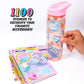 Just My Style 1100 Vinyl Sticker Book, Sparkly Spiral Bound Book With Positivity Quotes, Tie Dye Stickers, Sweet Treats & More, Great For Back