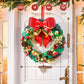 ROBOTIME Christmas Wreath with Red Bow, Pine Cones, Berries & Bells 3D Wooden Puzzles for Adults Creative Gifts for Holiday Window Fireplace Door