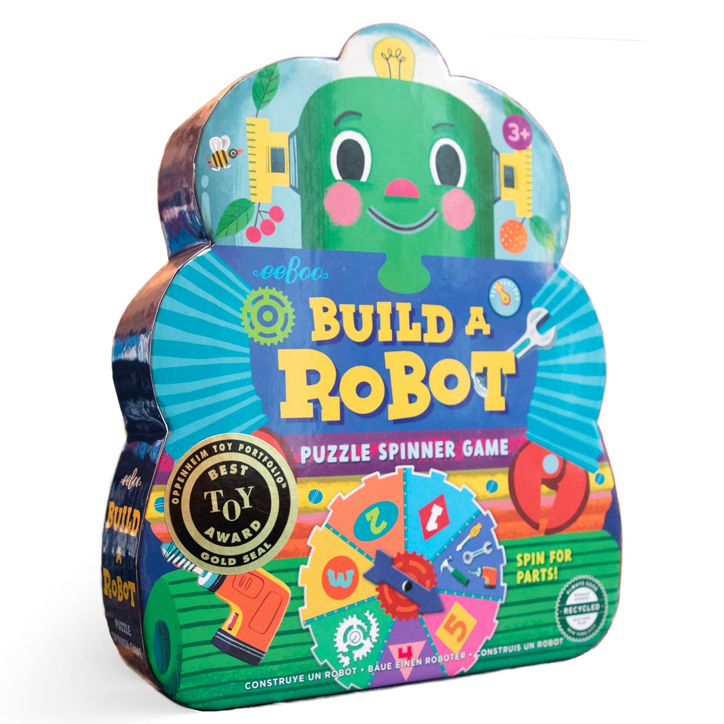 eeBoo Build a Robot Spinner Game, Matching Game, Ages 3+, 2-4 Players
