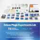 Discovery™ Magic Science Lab - 72 STEM Experiments for Kids| Reactions, Illusions, Crystals, Slime & Light Tricks| DIY Chemistry Project Kit|