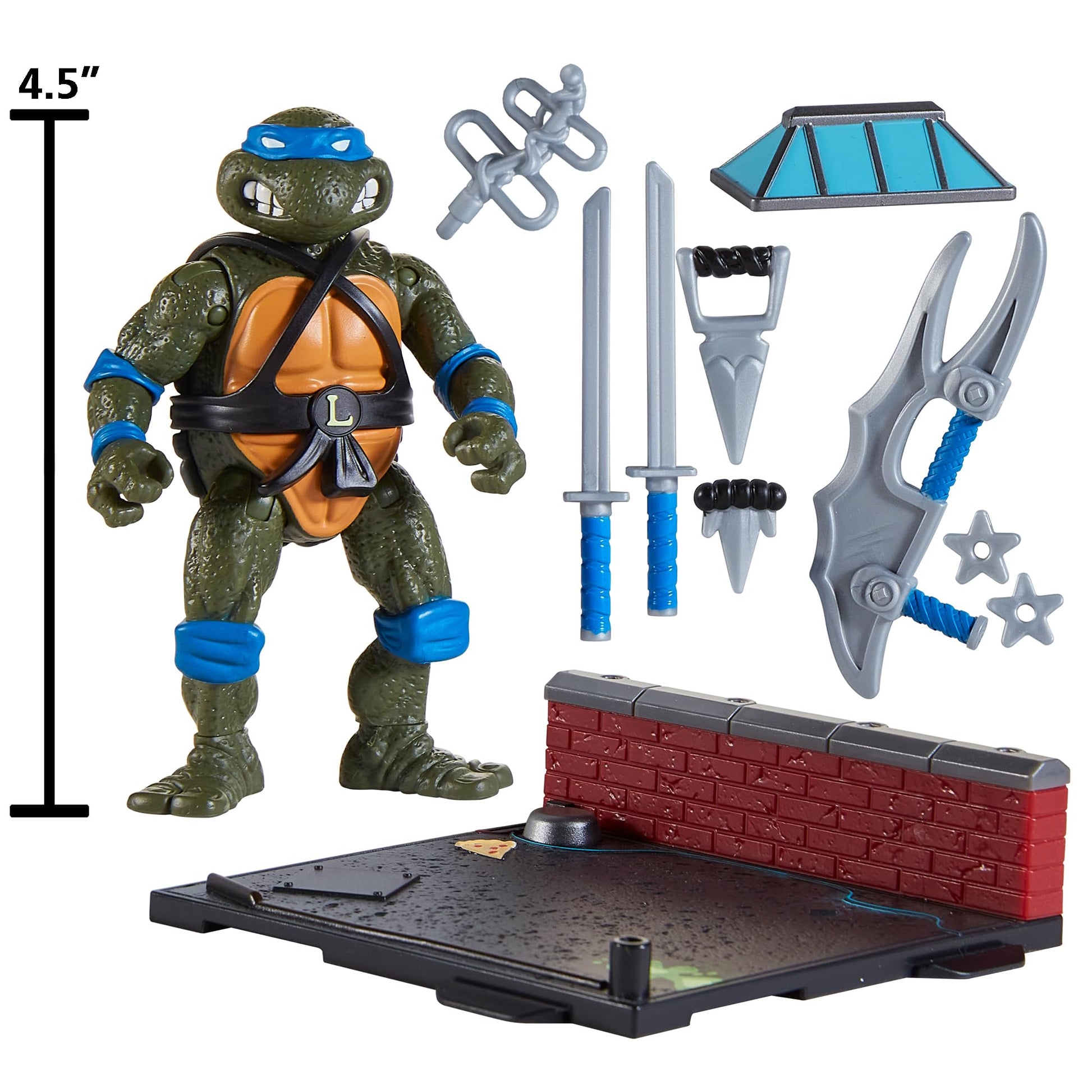 Teenage Mutant Ninja Turtles: 4” Remastered Leonardo Action Figure by Playmates Toys