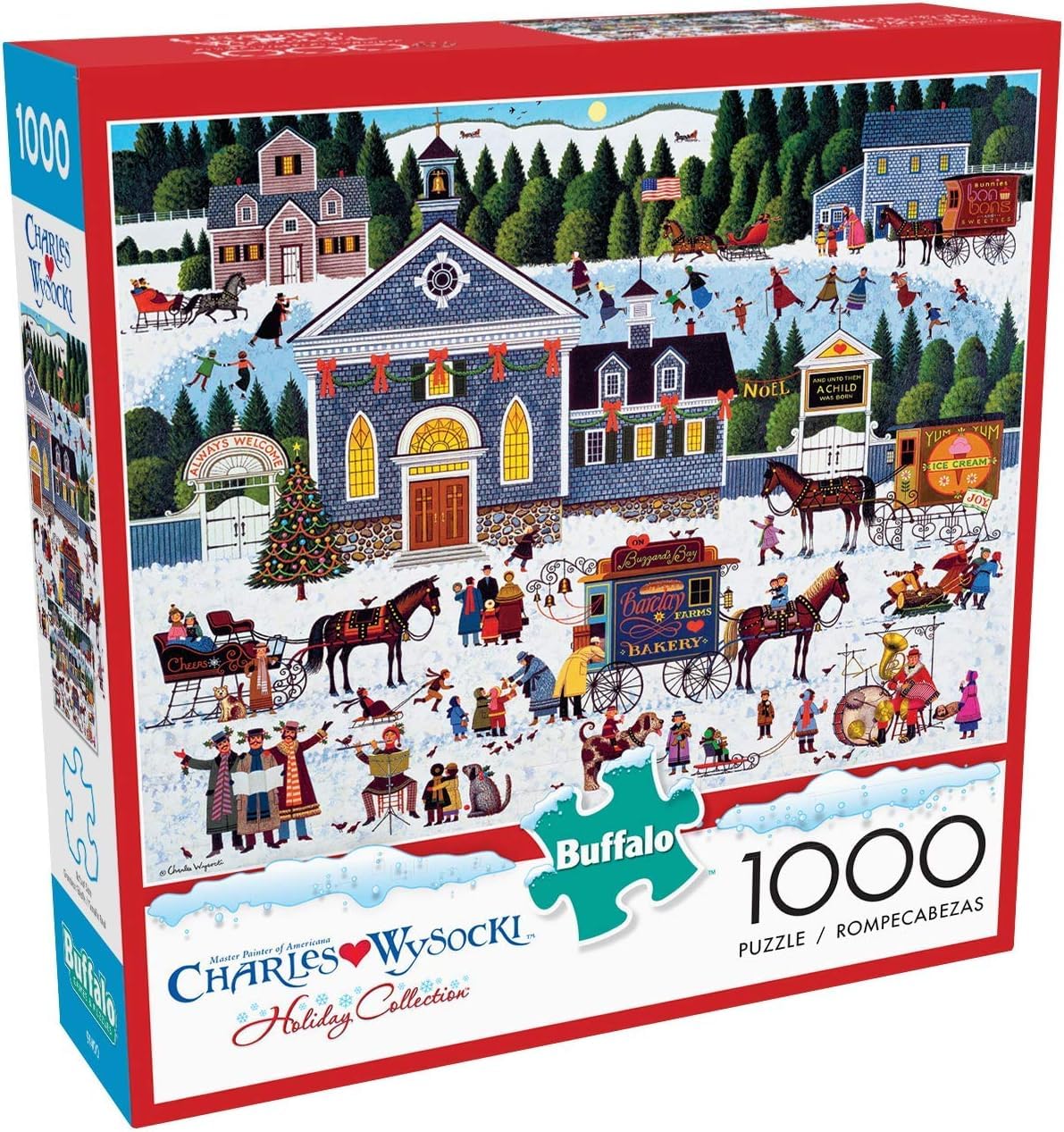 Buffalo Games - Charles Wysocki Churchyard - 1000 Piece Puzzle for Adults