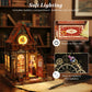 KOLOTESAME Magic House Book Nook Kit, DIY Miniature House 3D Wooden Puzzle with LED Light, Bookshelf Insert Decor Tiny Dollhouse Building Kit