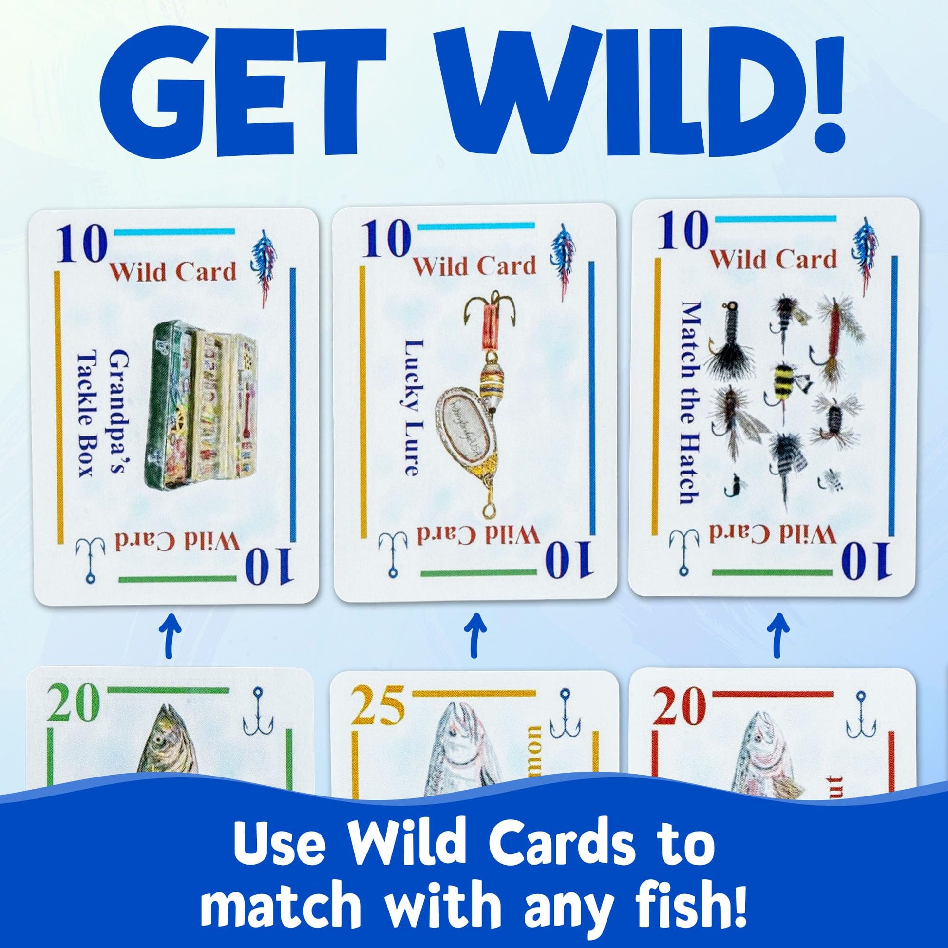 FishingBridgeUSA Fishin' Card Game for Kids & Adults | 2-6 Players