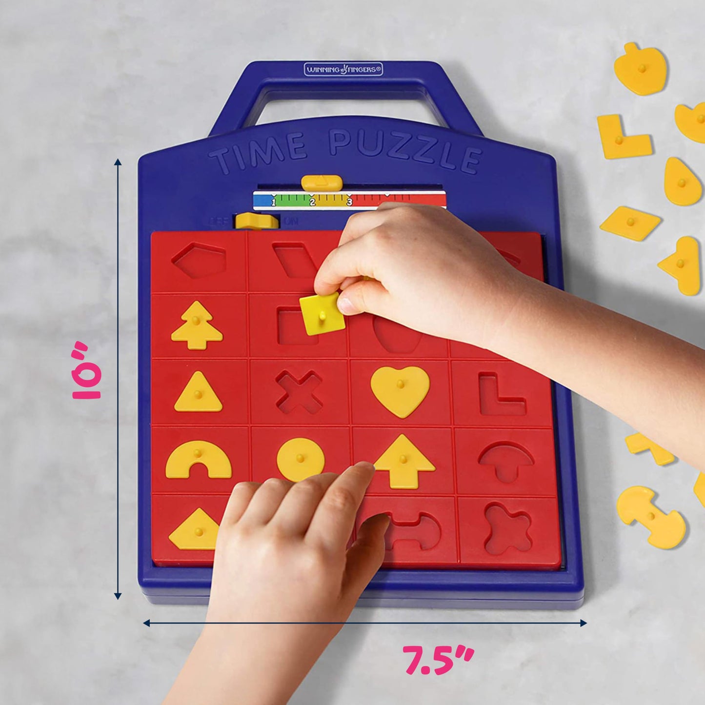 Winning Fingers Shape Toy Puzzle Game - Pop Up Board Game with Shape Puzzles - Two Players Concentration Games Puzzle Board Matching Game