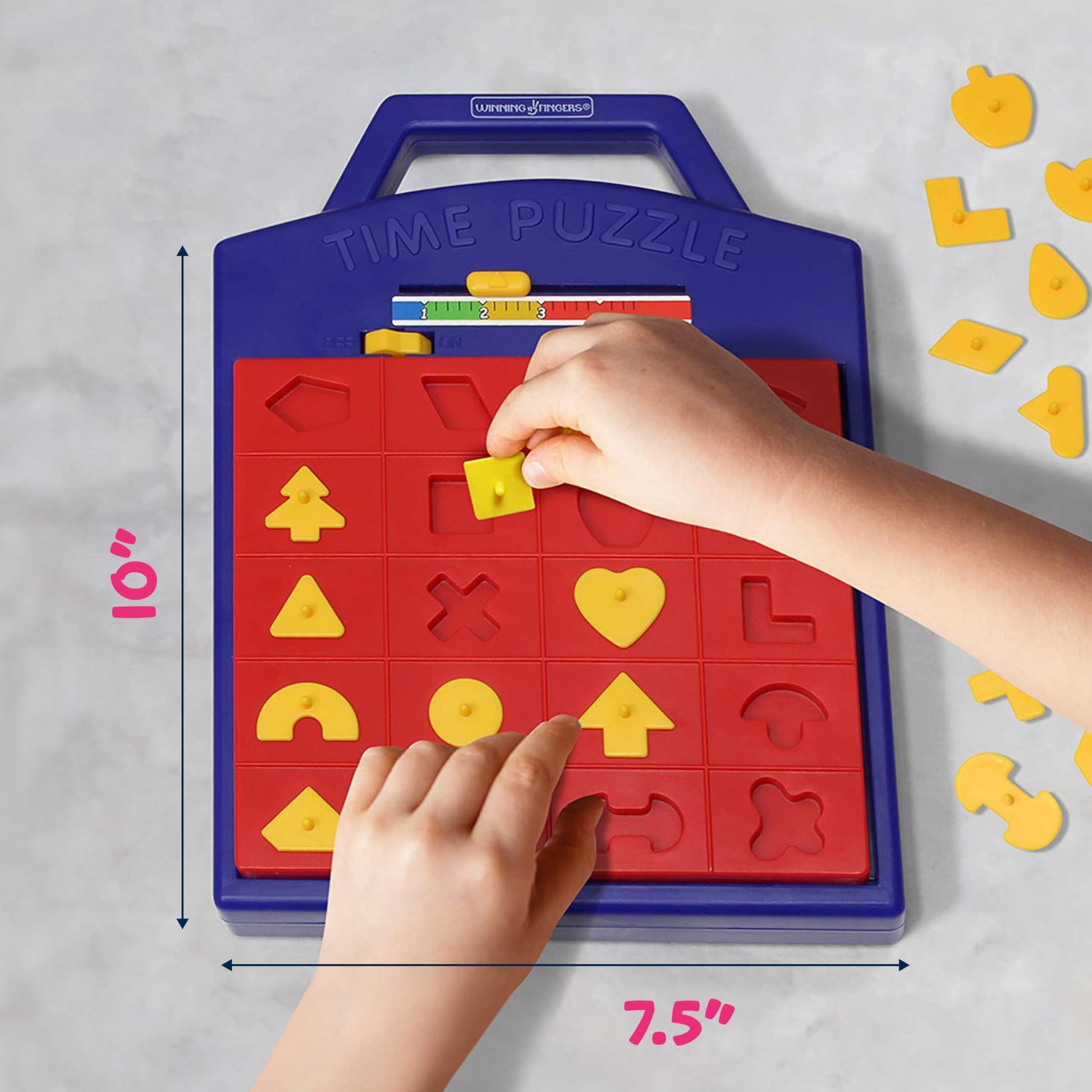 Winning Fingers Shape Toy Puzzle Game - Pop Up Board Game with Shape Puzzles - Two Players Concentration Games Puzzle Board Matching Game