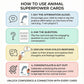 Animal Power an Affirmation Adventure - Affirmation Cards for Kids - Educational Animal Games for Kids 5-8 Year Old - Motivational Cards