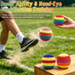 6 Pack Crocheted Footbags Handmade Knitted Balls for Tossing & Kicking Adults and Beginners Vibrant Sports Design for Indoor & Outdoor Play, Party