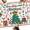 Litmitfu Giant Christmas Coloring Poster - Large Merry Christmas Coloring Tablecloth for Kids, Jumbo Xmas Paper Coloring Table Cloth Banner Activities