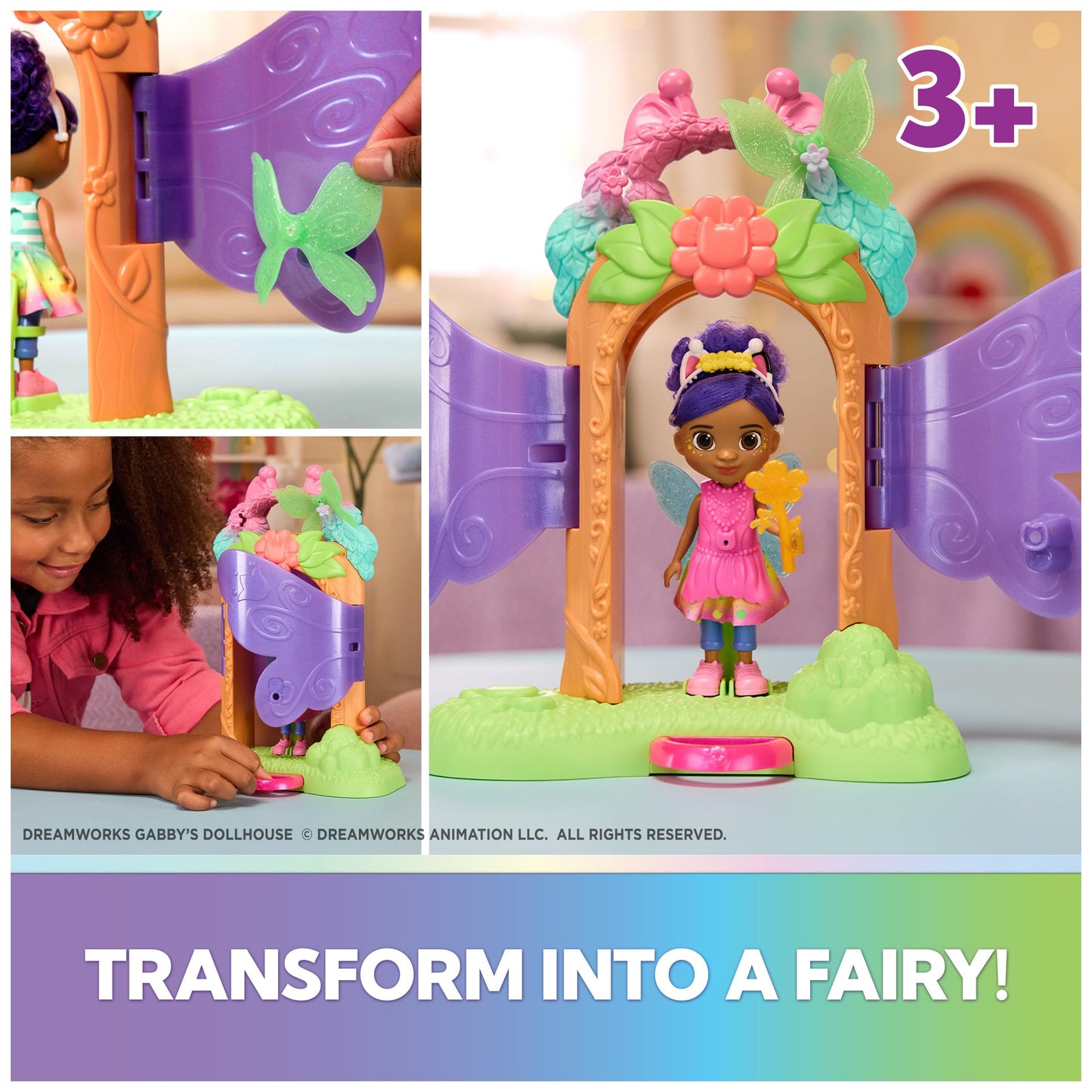 Gabby's Dollhouse Fairylandia, Fairy Magic Reveal Transforming Playset