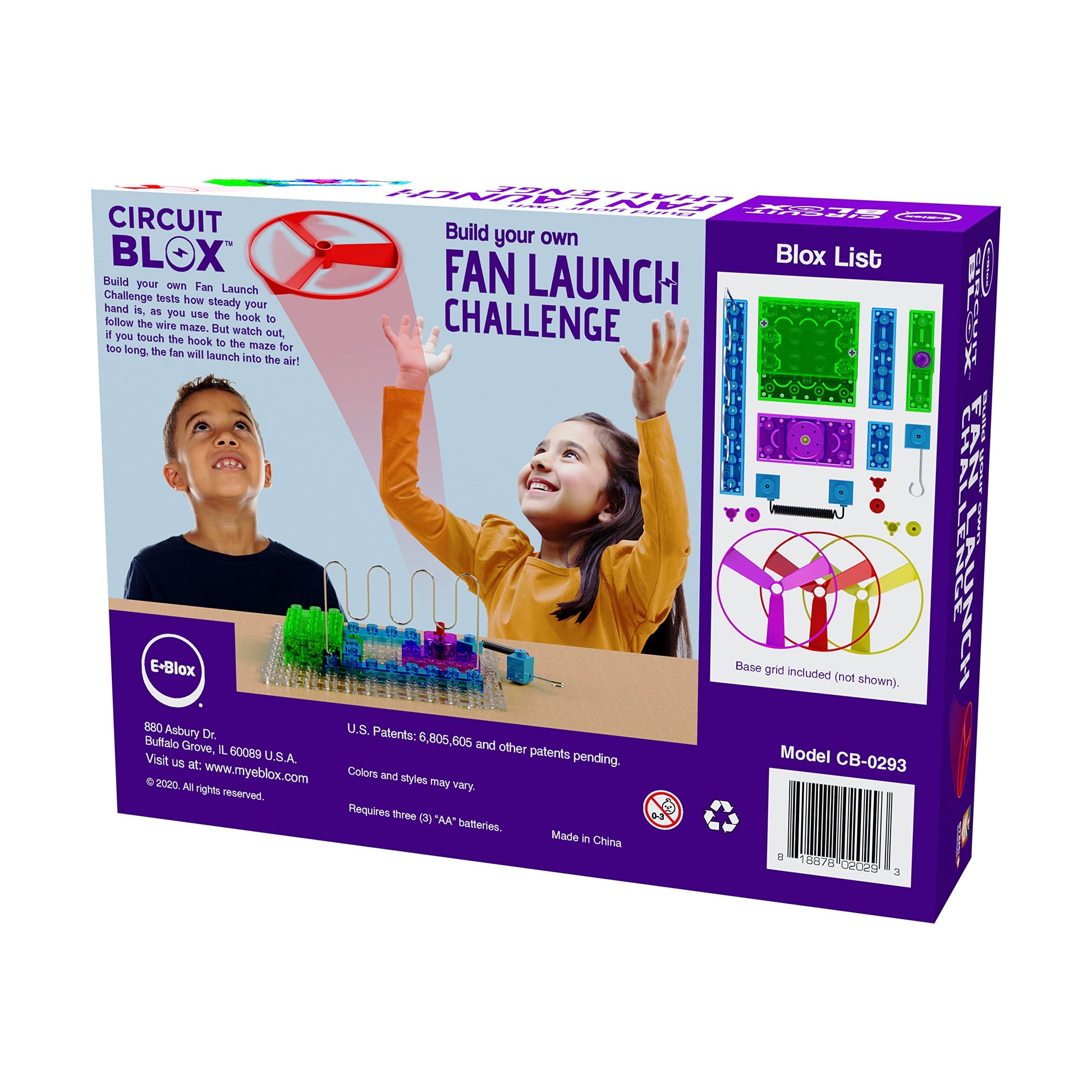 E-BLOX Building Blocks Circuit Kit, Build Your Own Fan Launch Wire Maze Challenge, Steady Hand Wins, Friendly Competition, Ages 5+