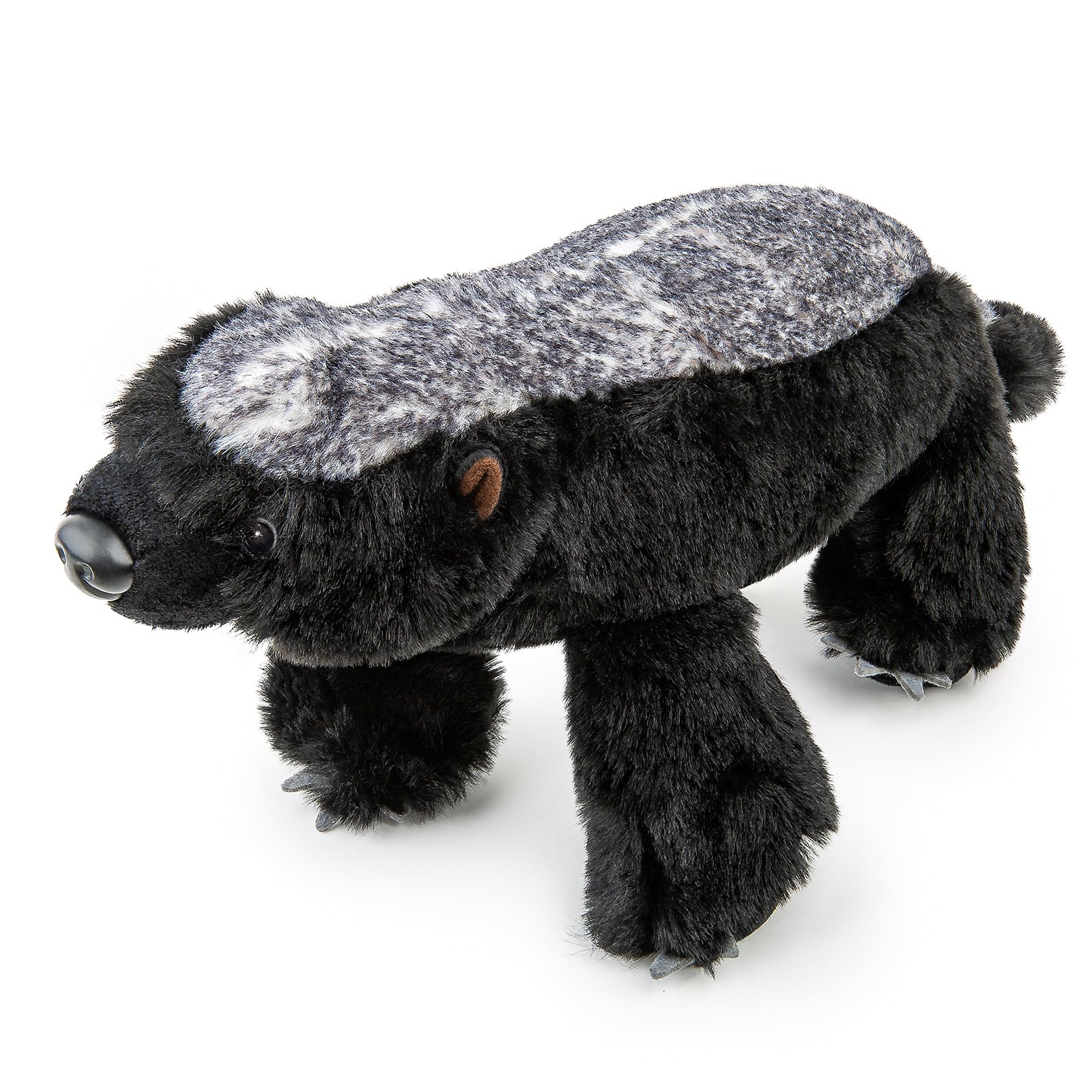 ZHONGXIN MADE Simulation Honey Badger Plush Toy - Black 20'' Realistic Wild African Badger Stuffed Animal Toys, Lifelike Standing Wild Animals Plush