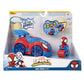 Jazwares Spidey and His Amazing Friends 2 n 1 Web Strike Feature Vehicle - Must-Have Toy for All Fans
