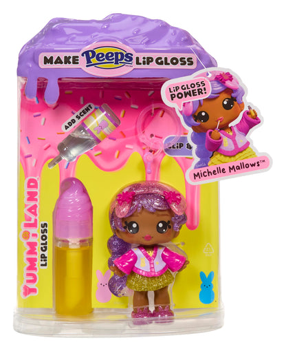 Yummiland x PEEPS Lip Gloss Doll- Michelle Mallows with Scented Lip Gloss, Ages 4+