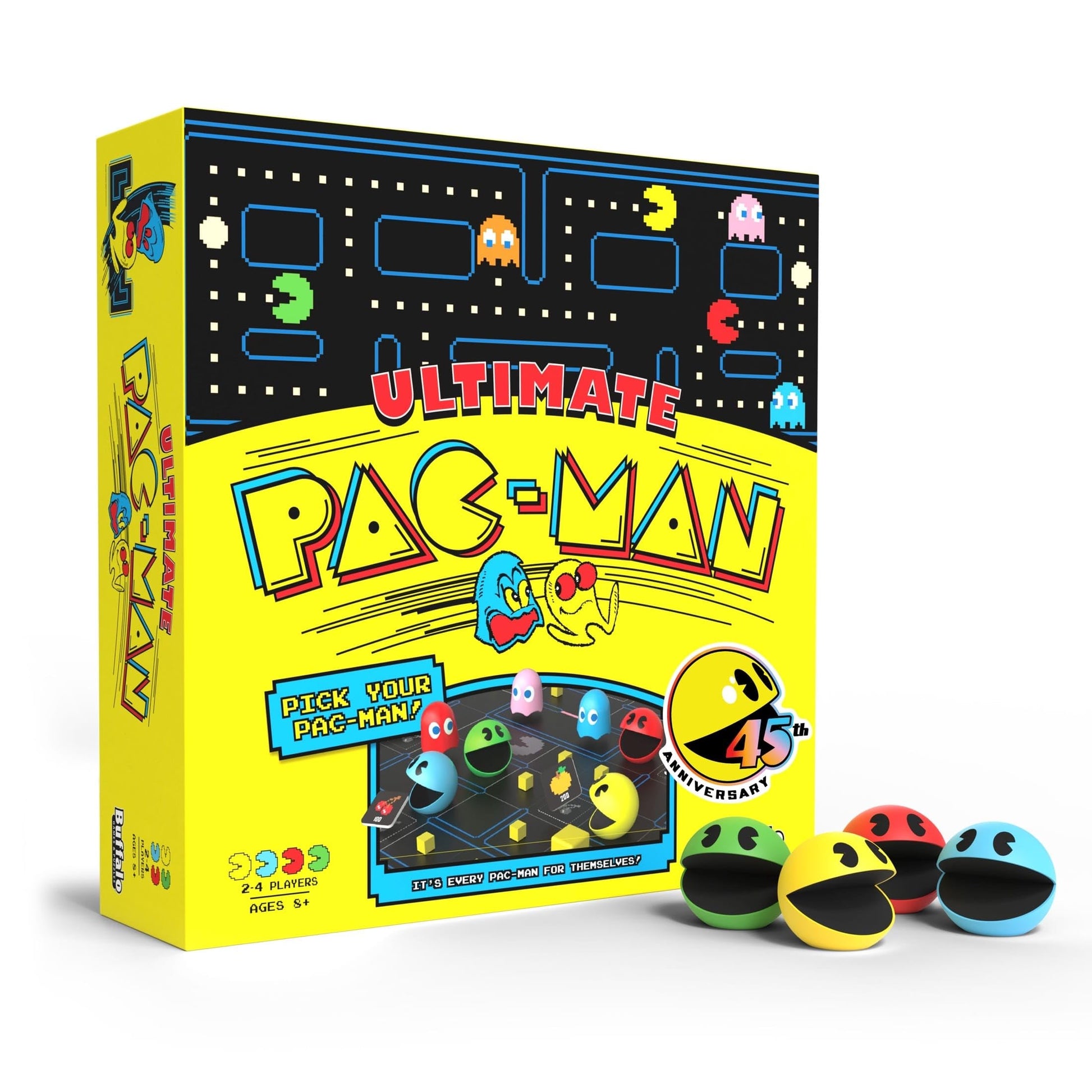 Ultimate PAC-MAN Board Game - Retro Arcade Classic! - Official Licensed - 2-4 Players, Ages 8+
