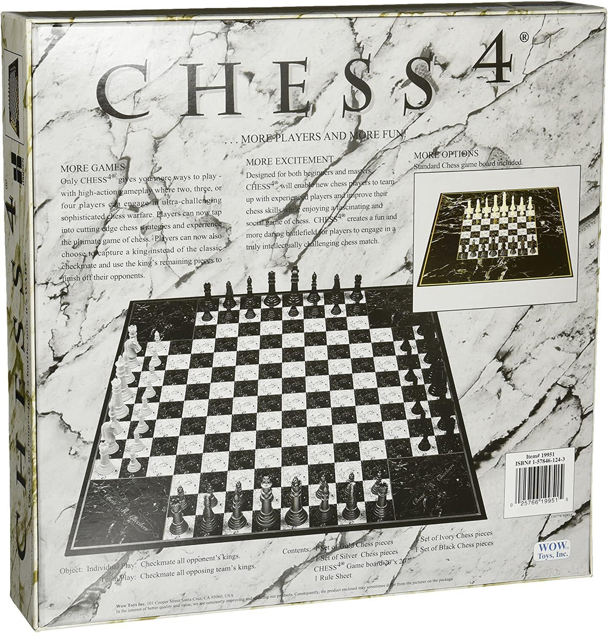 Chess 4 Four Player Chess Game, Strategy Board Game, Ages 8+