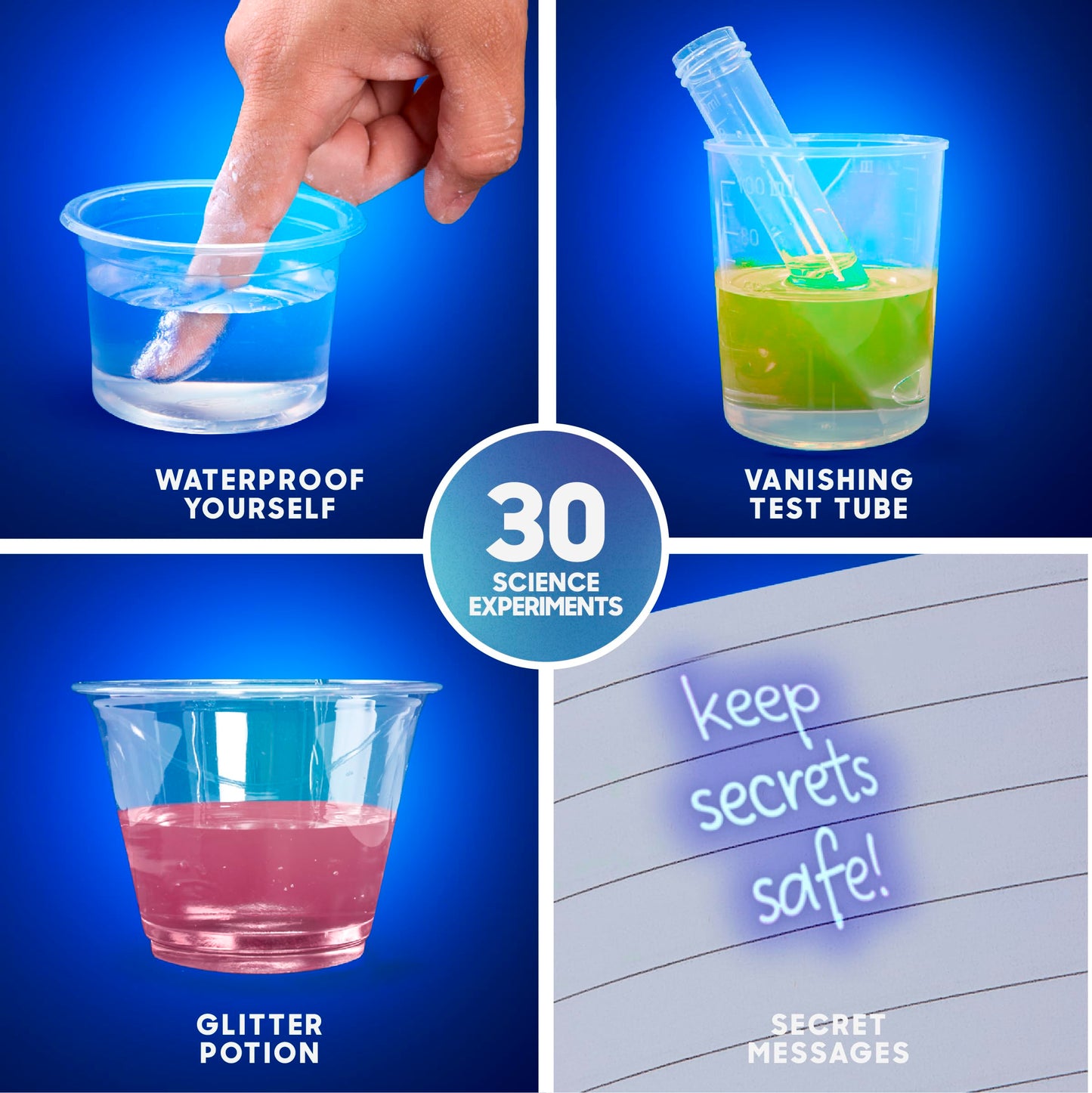Discovery Mind-Blowing Magic Experiments Lab, 30 STEM Science Experiments for Kids, Chemistry & Physics Science Kit, Real Lab Tools, Magic Tricks