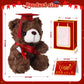 ZJoey 2 Sets Bear with Graduation Cap Toys Class of 2026 Graduation Plush Stuffed Teddy Bear Animal Dog Graduation Cap and Gown with Greeting Card