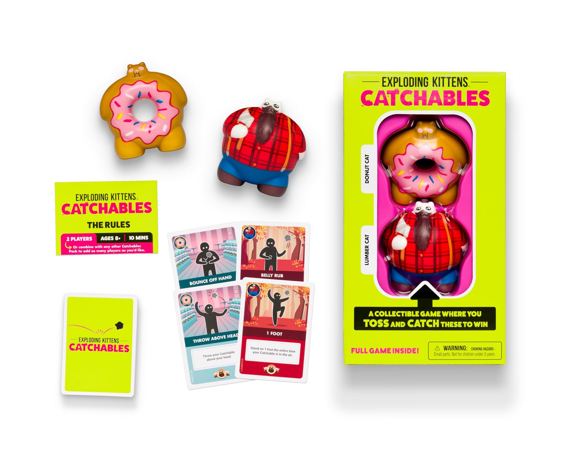 Catchables 2-Pack #1 by Exploding Kittens - 2-4 Players - Ages 8+ - 10 Minutes to Play - Collectible Toy Tossing Game - Party Game, Family Game Night