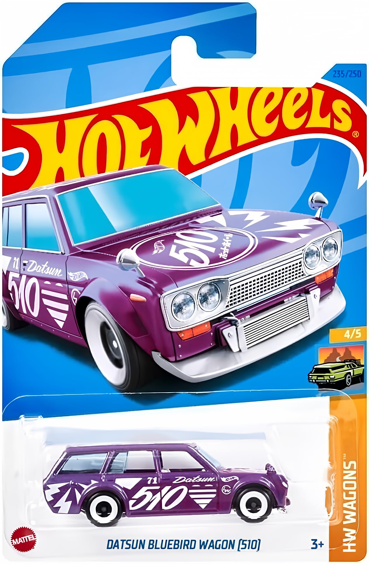 Hot Wheels Datsun Bluebird Wagon 510, HW Wagons 4/5 (Purple)
