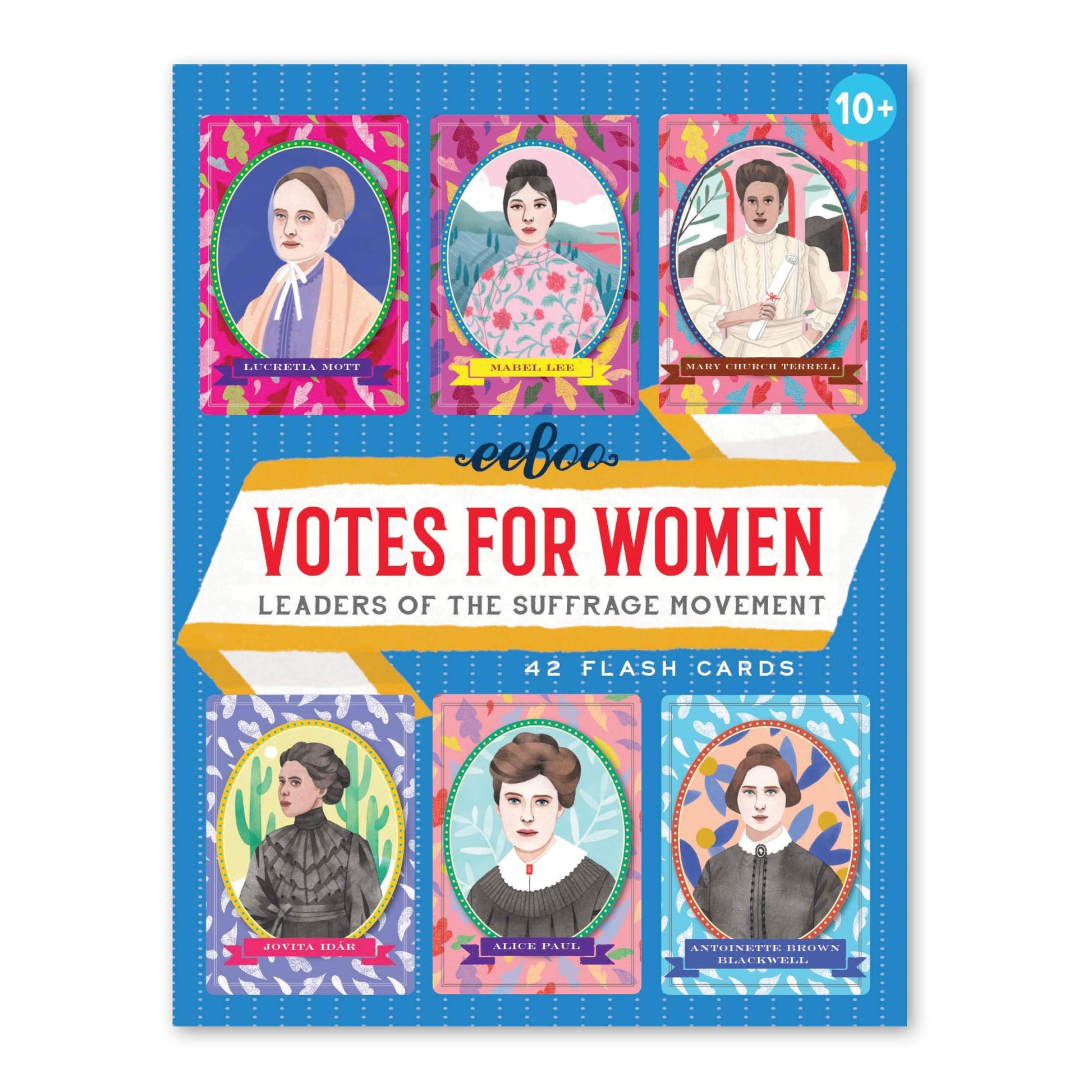 eeBoo: Votes for Women Educational Flashcards, 45 Cards Celebrating 48 Suffrage Leaders, Learn Voting Rights History, Perfect for Ages 10 and up