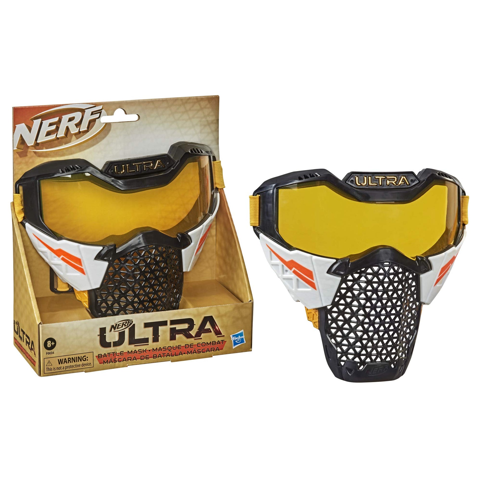 Nerf Ultra Battle Mask - Adjustable Head Strap, Breathable Design - Wearable Face Shield Ultra Battlers