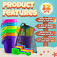 Mini Beach Buckets & Shovels (12-Pack) 4.5-Inch Sand Toy Set