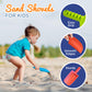 4E's Novelty 4 Pack Beach Shovels 8 Inch, Heavy Duty Plastic Sand Shovel for Kids, - Great for Planting Gardening Shovels for Toddlers, Outdoor