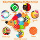 Vibrant Sensory Hedgehog Plush Stuffed Animal Baby Toy Tummy Time Learning Toy Soft Squeaking & Crinkling Toys for Busy Hands Babies 0-36 Months, Baby