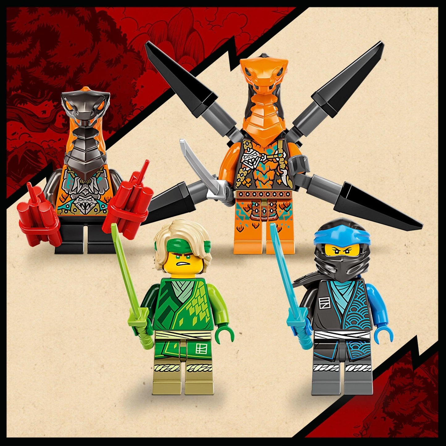 LEGO NINJAGO Lloyd’s Legendary Dragon Toy, 71766 Set with Snake Figures & NYA Minifigure, Collectible Mission Banner Series