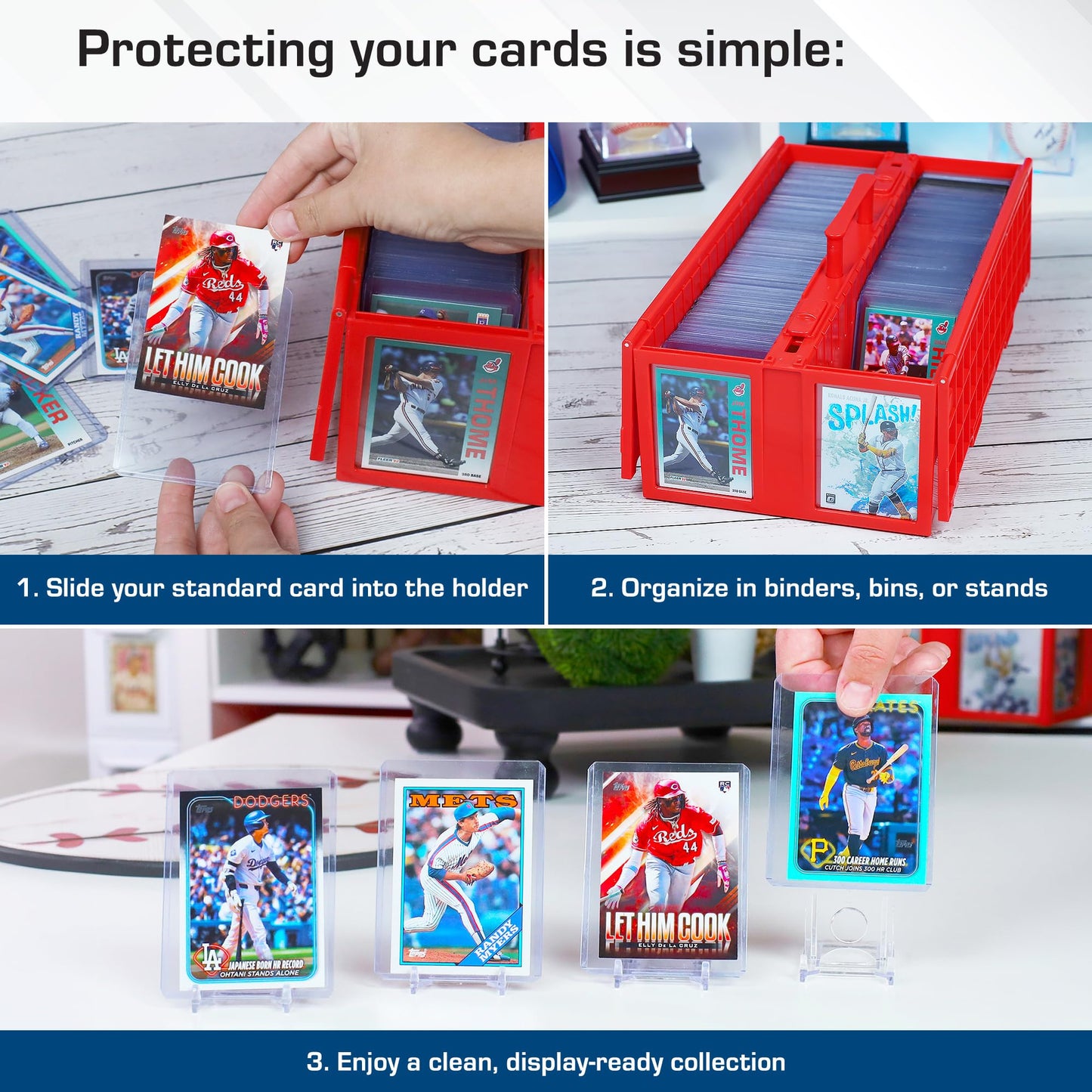 BCW 3x4 Topload Card Holder - Standard - 25ct | Rigid PVC Trading Card Protection for Baseball Cards, Football Cards, and Trading Cards Like Pokémon