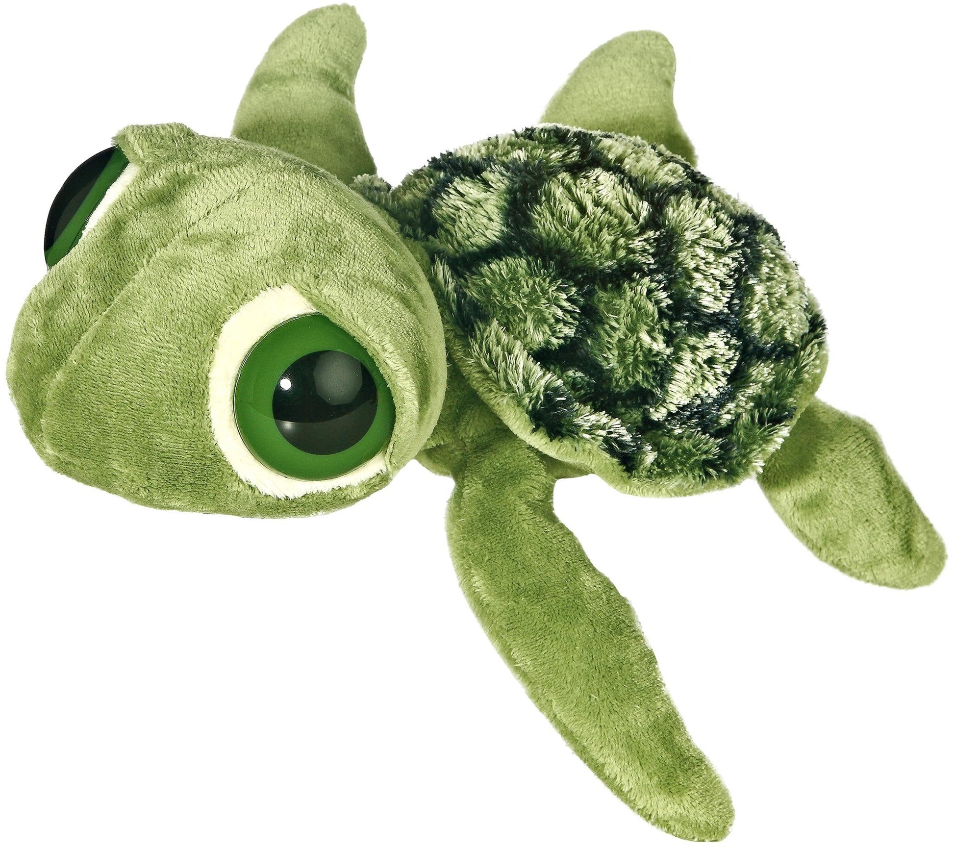 Aurora® Enchanting Dreamy Eyes™ Slide Sea Turtle Stuffed Animal - Captivating Gaze - Aesthetic Appeal - Green 11 Inches