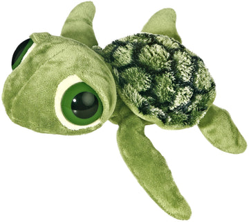 Aurora® Enchanting Dreamy Eyes™ Slide Sea Turtle Stuffed Animal - Captivating Gaze - Aesthetic Appeal - Green 11 Inches