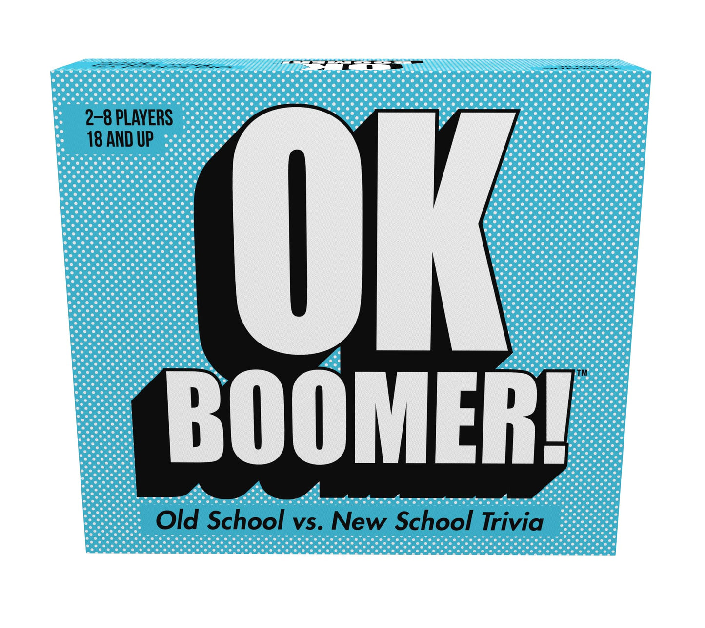 Games Adults Play OK Boomer - The Old School vs. New School Trivia Game, Blue Sky, Includes 220 Cards