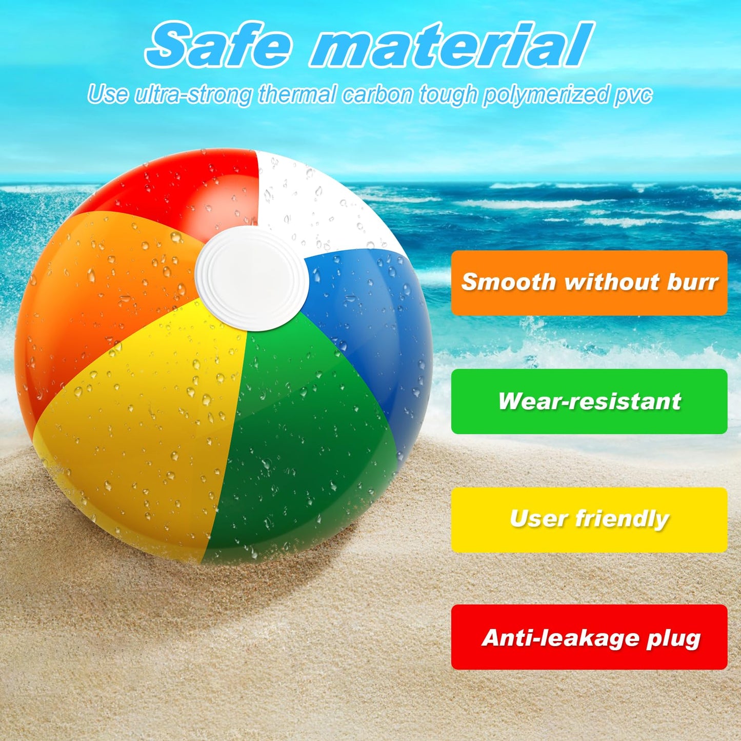 UMUACCAN Beach Ball 12 Pack - 12'' Inflatable Beach Balls for Kids Bulk, Swimming Pool Toys Beach Toys for Summer Water Games, Hawaiian Tropical Theme