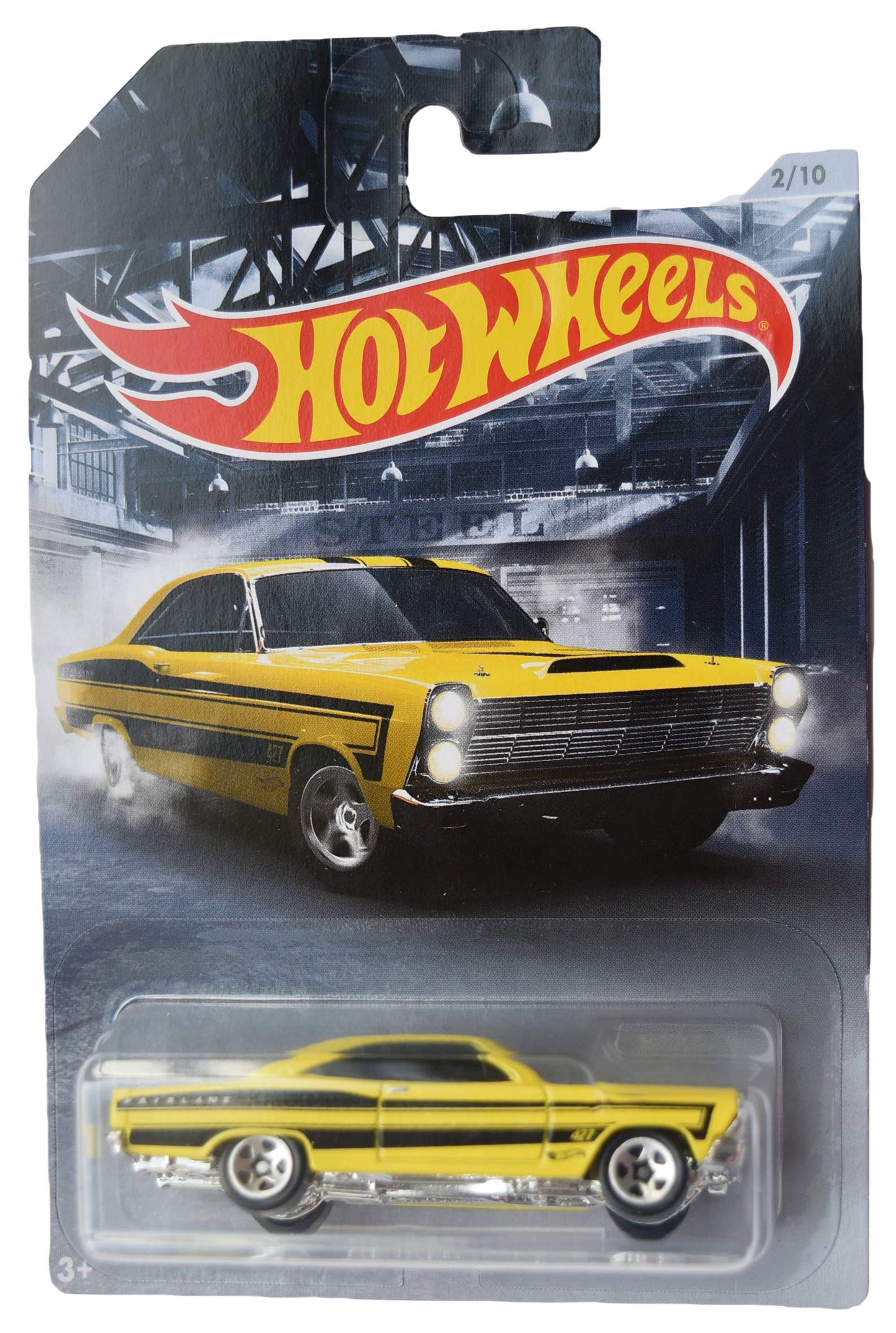 Hot Wheels American Steel Series '66 Ford 427 Fairlane 2/10, Yellow
