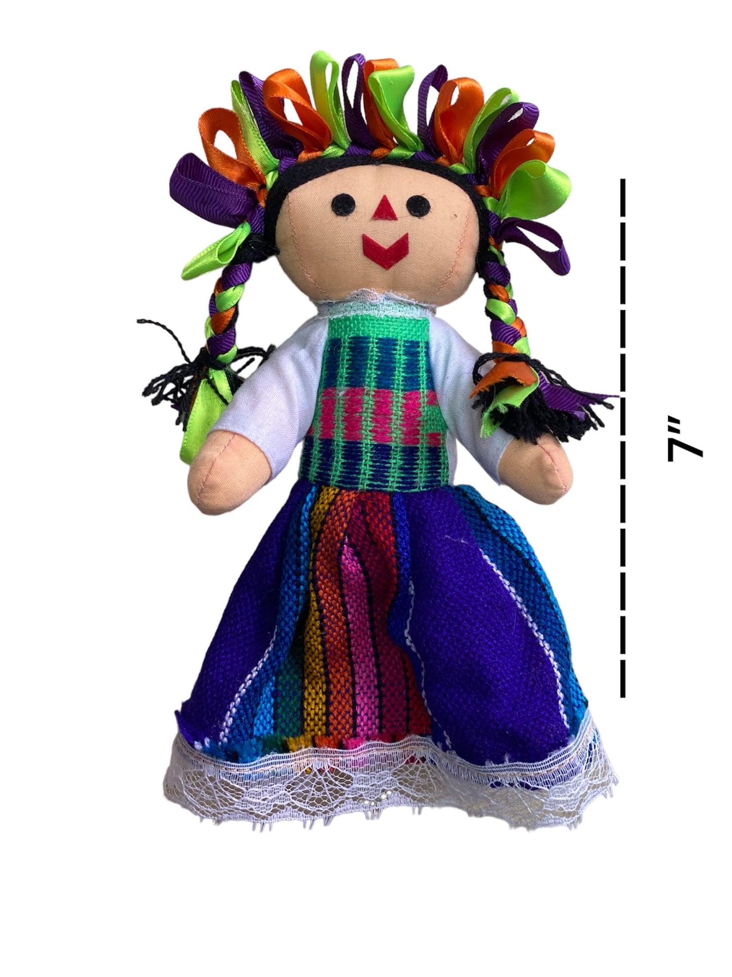 MUNECA LELE Mexican Handmade Doll Set - 10 Piece, Maria Doll Included