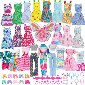 43Pcs Doll Clothes and Accessories Pack for 11.5 inch Girl Doll